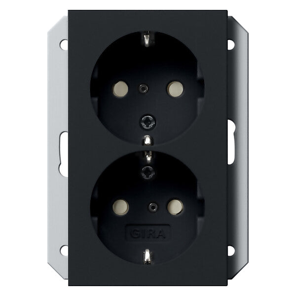 Gira Schuko-Steckdose 2f. sw UP-Dose 2731005